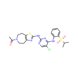 CC(=O)N1CCc2nc(Nc3ncc(Cl)c(Nc4ccccc4S(=O)(=O)C(C)C)n3)sc2CC1 ZINC000299822426