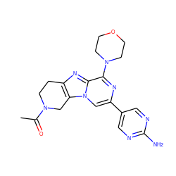 CC(=O)N1CCc2nc3c(N4CCOCC4)nc(-c4cnc(N)nc4)cn3c2C1 ZINC000198533304