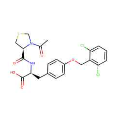 CC(=O)N1CSC[C@@H]1C(=O)N[C@@H](Cc1ccc(OCc2c(Cl)cccc2Cl)cc1)C(=O)O ZINC000003916593