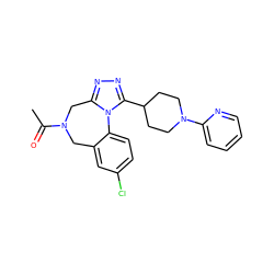 CC(=O)N1Cc2cc(Cl)ccc2-n2c(nnc2C2CCN(c3ccccn3)CC2)C1 ZINC000003986524