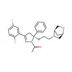 CC(=O)N1N=C(c2cc(F)ccc2F)C[C@@]1(CCCN1C[C@H]2C[C@@H]1CO2)c1ccccc1 ZINC000028827234