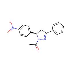 CC(=O)N1N=C(c2ccccc2)C[C@@H]1c1ccc([N+](=O)[O-])cc1 ZINC000000282212