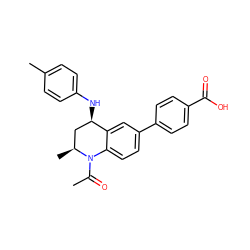 CC(=O)N1c2ccc(-c3ccc(C(=O)O)cc3)cc2[C@H](Nc2ccc(C)cc2)C[C@@H]1C ZINC000117475170