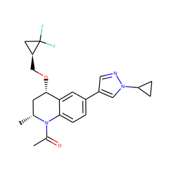 CC(=O)N1c2ccc(-c3cnn(C4CC4)c3)cc2[C@@H](OC[C@H]2CC2(F)F)C[C@H]1C ZINC001772616693