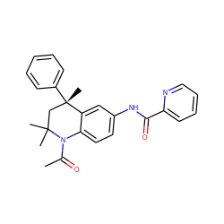 CC(=O)N1c2ccc(NC(=O)c3ccccn3)cc2[C@@](C)(c2ccccc2)CC1(C)C ZINC000059084450