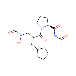 CC(=O)NC(=O)[C@@H]1CCCN1C(=O)[C@H](CC1CCCC1)CN(O)C=O ZINC000034873860