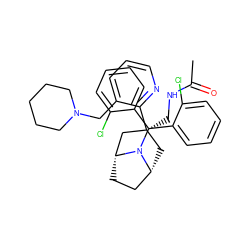 CC(=O)NC[C@]1(c2ncccc2CN2CCCCC2)C[C@@H]2CC[C@H](C1)N2C(c1ccccc1Cl)c1ccccc1Cl ZINC000299820283