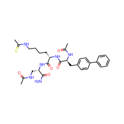 CC(=O)NC[C@H](NC(=O)[C@H](CCCCNC(C)=S)NC(=O)[C@H](Cc1ccc(-c2ccccc2)cc1)NC(C)=O)C(N)=O ZINC000473135262