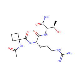 CC(=O)NC1(C(=O)N[C@@H](CCCNC(=N)N)C(=O)N[C@H](C(N)=O)[C@@H](C)O)CCC1 ZINC000149751791