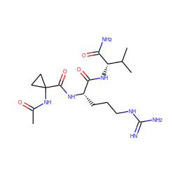 CC(=O)NC1(C(=O)N[C@@H](CCCNC(=N)N)C(=O)N[C@H](C(N)=O)C(C)C)CC1 ZINC000149740021