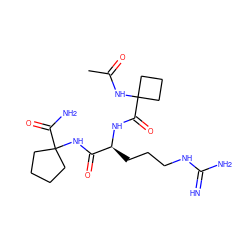 CC(=O)NC1(C(=O)N[C@@H](CCCNC(=N)N)C(=O)NC2(C(N)=O)CCCC2)CCC1 ZINC000149751383