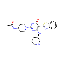 CC(=O)NC1CCN(c2nc(N[C@@H]3CCCNC3)c(-c3nc4ccccc4s3)c(=O)[nH]2)CC1 ZINC001772631442