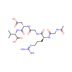 CC(=O)NCC(=O)N[C@@H](CCCN=C(N)N)C(=O)NCC(=O)N[C@@H](CC(=O)O)C(=O)N[C@H](C(=O)O)C(C)C ZINC000026174195