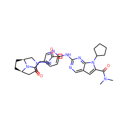 CC(=O)NCC(=O)N1[C@H]2CC[C@@H]1CC(=O)N(c1ccc(Nc3ncc4cc(C(=O)N(C)C)n(C5CCCC5)c4n3)nc1)C2 ZINC000118731074