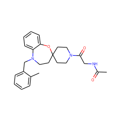 CC(=O)NCC(=O)N1CCC2(CC1)CCN(Cc1ccccc1C)c1ccccc1O2 ZINC000095595652