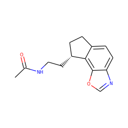 CC(=O)NCC[C@@H]1CCc2ccc3ncoc3c21 ZINC000096174394