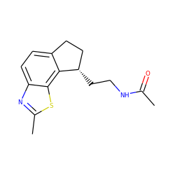 CC(=O)NCC[C@H]1CCc2ccc3nc(C)sc3c21 ZINC000043178901