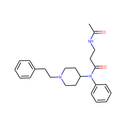 CC(=O)NCCC(=O)N(c1ccccc1)C1CCN(CCc2ccccc2)CC1 ZINC000036216368