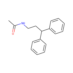 CC(=O)NCCC(c1ccccc1)c1ccccc1 ZINC000005899983