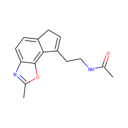 CC(=O)NCCC1=CCc2ccc3nc(C)oc3c21 ZINC000096174390