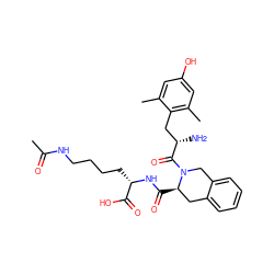 CC(=O)NCCCC[C@H](NC(=O)[C@@H]1Cc2ccccc2CN1C(=O)[C@@H](N)Cc1c(C)cc(O)cc1C)C(=O)O ZINC000028376867