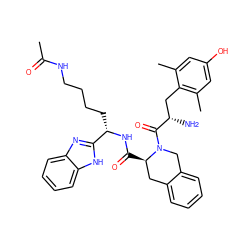 CC(=O)NCCCC[C@H](NC(=O)[C@@H]1Cc2ccccc2CN1C(=O)[C@@H](N)Cc1c(C)cc(O)cc1C)c1nc2ccccc2[nH]1 ZINC000036216282