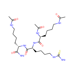 CC(=O)NCCCC[C@H](NC(=O)[C@H](CCCCNC(N)=S)NC(=O)[C@H](CCCCNC(C)=O)NC(C)=O)C(N)=O ZINC000474607889