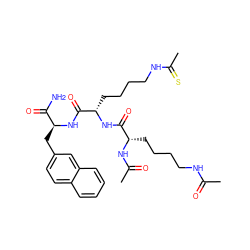 CC(=O)NCCCC[C@H](NC(C)=O)C(=O)N[C@@H](CCCCNC(C)=S)C(=O)N[C@@H](Cc1ccc2ccccc2c1)C(N)=O ZINC000473134086