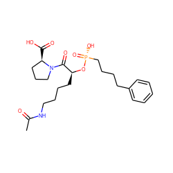 CC(=O)NCCCC[C@H](O[P@](=O)(O)CCCCc1ccccc1)C(=O)N1CCC[C@H]1C(=O)O ZINC000026182575