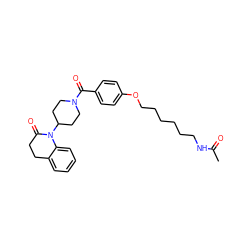 CC(=O)NCCCCCCOc1ccc(C(=O)N2CCC(N3C(=O)CCc4ccccc43)CC2)cc1 ZINC000013832061