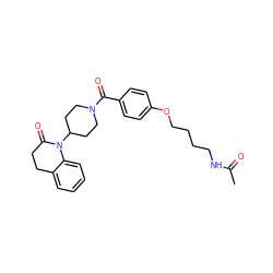 CC(=O)NCCCCOc1ccc(C(=O)N2CCC(N3C(=O)CCc4ccccc43)CC2)cc1 ZINC000013832059