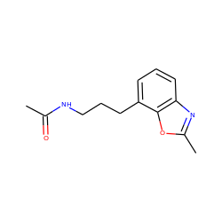 CC(=O)NCCCc1cccc2nc(C)oc12 ZINC000027211876