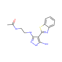 CC(=O)NCCNc1n[nH]c(N)c1-c1nc2ccccc2s1 ZINC000114399002