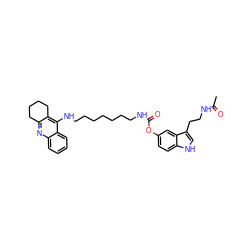 CC(=O)NCCc1c[nH]c2ccc(OC(=O)NCCCCCCCNc3c4c(nc5ccccc35)CCCC4)cc12 ZINC000221457631