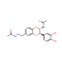 CC(=O)NCCc1ccc2c(c1)O[C@H](c1ccc(O)c(O)c1)[C@@H](NC(C)=O)O2 ZINC000013346510