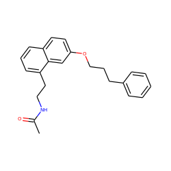 CC(=O)NCCc1cccc2ccc(OCCCc3ccccc3)cc12 ZINC000653782612