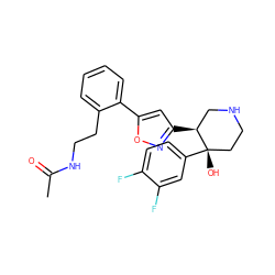 CC(=O)NCCc1ccccc1-c1cc([C@H]2CNCC[C@]2(O)c2ccc(F)c(F)c2)no1 ZINC000084616306