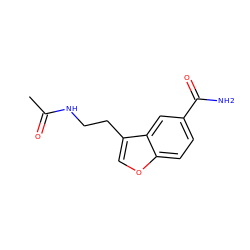 CC(=O)NCCc1coc2ccc(C(N)=O)cc12 ZINC000040429398