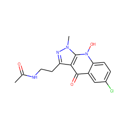 CC(=O)NCCc1nn(C)c2c1c(=O)c1cc(Cl)ccc1n2O ZINC000014959916