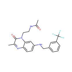 CC(=O)NCCn1c(=O)c(C)nc2ccc(NCc3cccc(C(F)(F)F)c3)cc21 ZINC000045287468