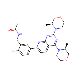 CC(=O)NCc1cc(-c2ccc3c(N4CCOC[C@@H]4C)nc(N4CCOC[C@@H]4C)nc3n2)ccc1F ZINC000139010245