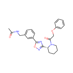 CC(=O)NCc1cccc(-c2nc([C@H]3CCCCN3C(=O)COc3ccccc3)no2)c1 ZINC000299858375