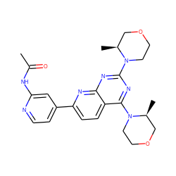 CC(=O)Nc1cc(-c2ccc3c(N4CCOC[C@@H]4C)nc(N4CCOC[C@@H]4C)nc3n2)ccn1 ZINC000113715788