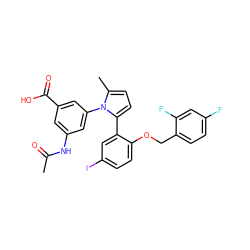 CC(=O)Nc1cc(C(=O)O)cc(-n2c(C)ccc2-c2cc(I)ccc2OCc2ccc(F)cc2F)c1 ZINC000028819042