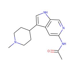 CC(=O)Nc1cc2c(C3CCN(C)CC3)c[nH]c2cn1 ZINC000013523607