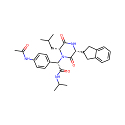 CC(=O)Nc1ccc([C@@H](C(=O)NC(C)C)N2C(=O)[C@@H](C3Cc4ccccc4C3)NC(=O)[C@H]2CC(C)C)cc1 ZINC000028524917