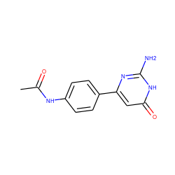 CC(=O)Nc1ccc(-c2cc(=O)[nH]c(N)n2)cc1 ZINC000103254758