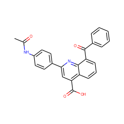 CC(=O)Nc1ccc(-c2cc(C(=O)O)c3cccc(C(=O)c4ccccc4)c3n2)cc1 ZINC000064237830