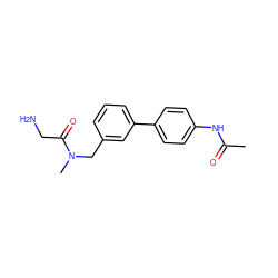 CC(=O)Nc1ccc(-c2cccc(CN(C)C(=O)CN)c2)cc1 ZINC000143804952