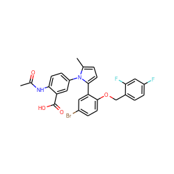 CC(=O)Nc1ccc(-n2c(C)ccc2-c2cc(Br)ccc2OCc2ccc(F)cc2F)cc1C(=O)O ZINC000028707689